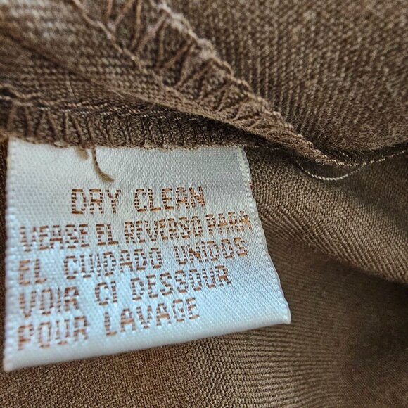 Vintage Spiegel For You Dress Pants Womens 20 36x28 Brown Tweed Office Bottoms - Picture 5 of 9